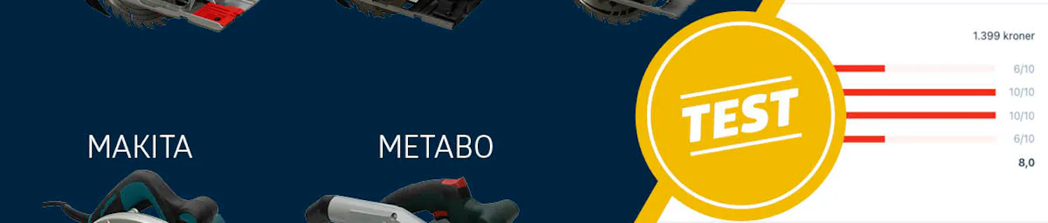 Test: Rundsav med skinne og ledning Test: Rundsav med skinne og ledning